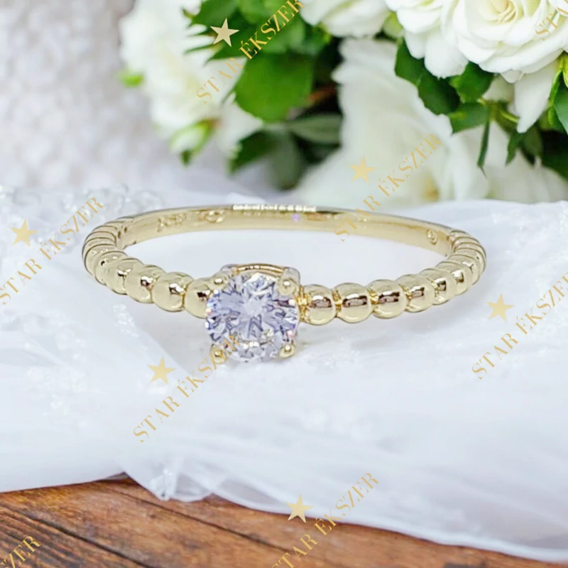 Hazel 14K GF. antiallergén gyűrű 57-es