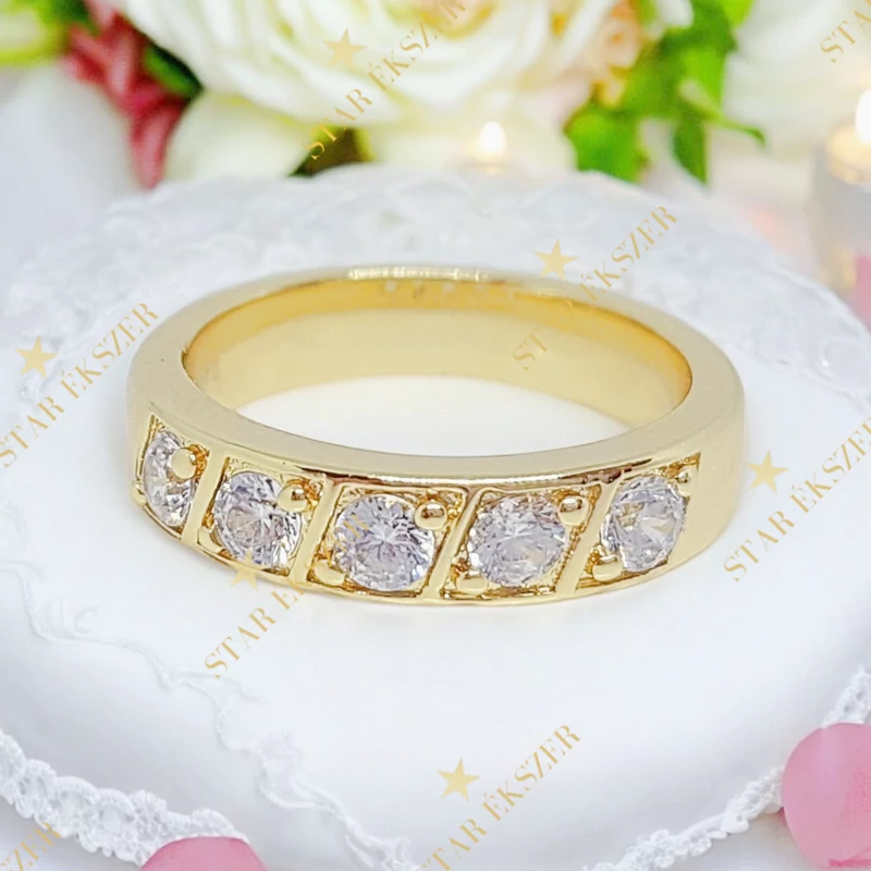 Stella 14K GF. antiallergén gyűrű 57-es