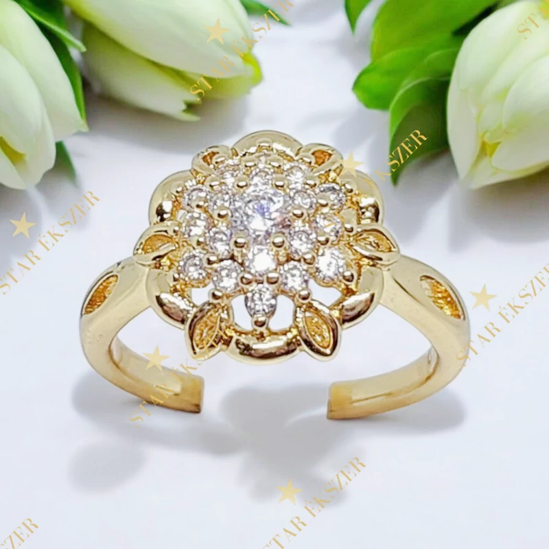 Luna 14K GF. antiallergén gyűrű 57-es