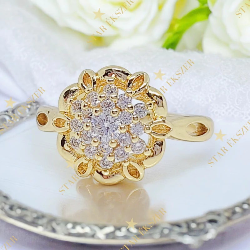 Luna 14K GF. antiallergén gyűrű 57-es