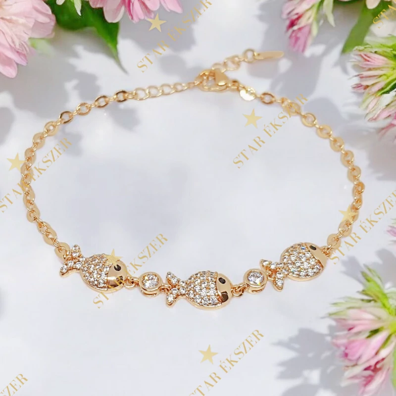 Halacskás 18K antiallergén karkötő