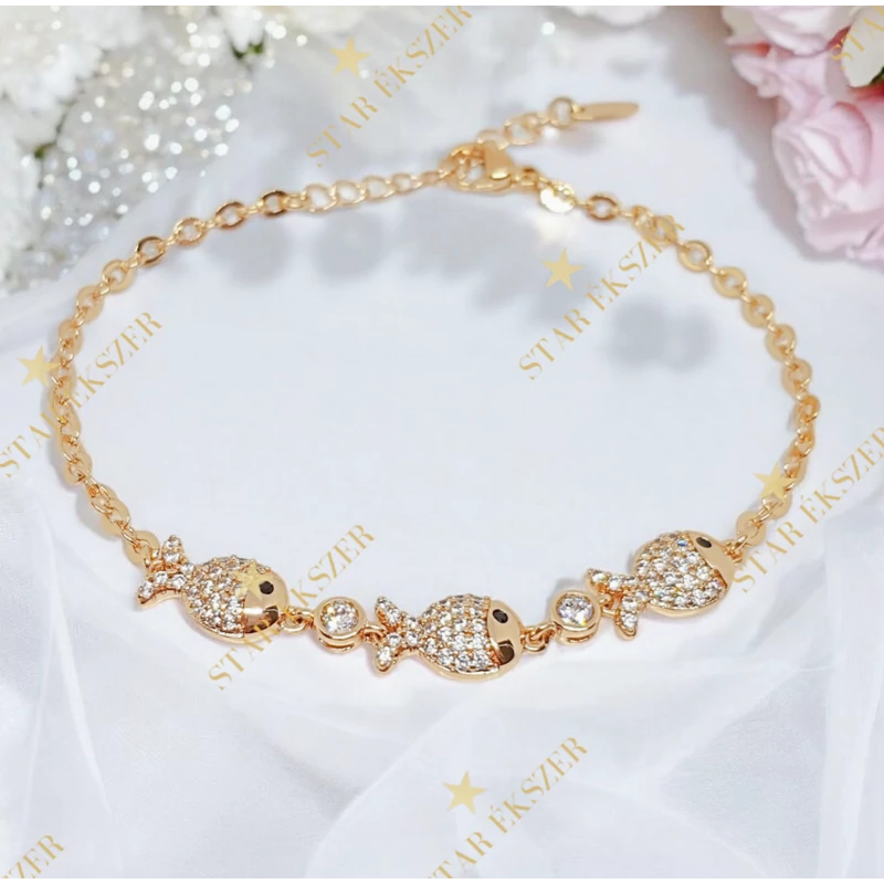 Halacskás 18K antiallergén karkötő