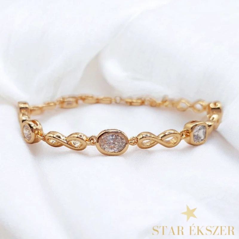 Lione 18K antiallergén végtelen karkötő 17+3cm