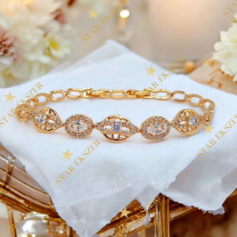 Menton 18k antiallergén karkötő 17/19cm