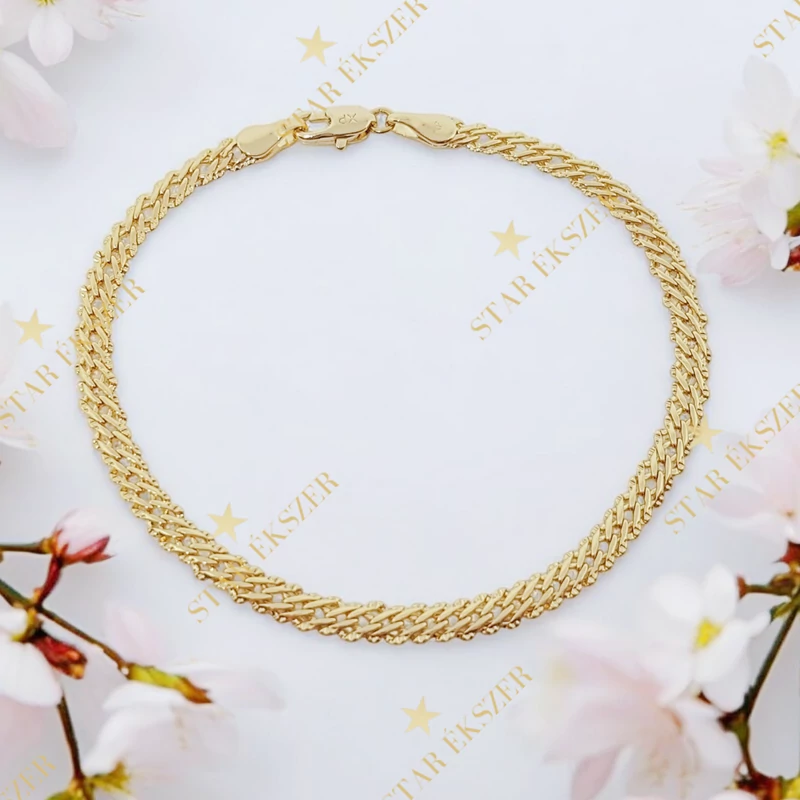 Halszálkás 14K G.F. antiallergén karkötő 19cm