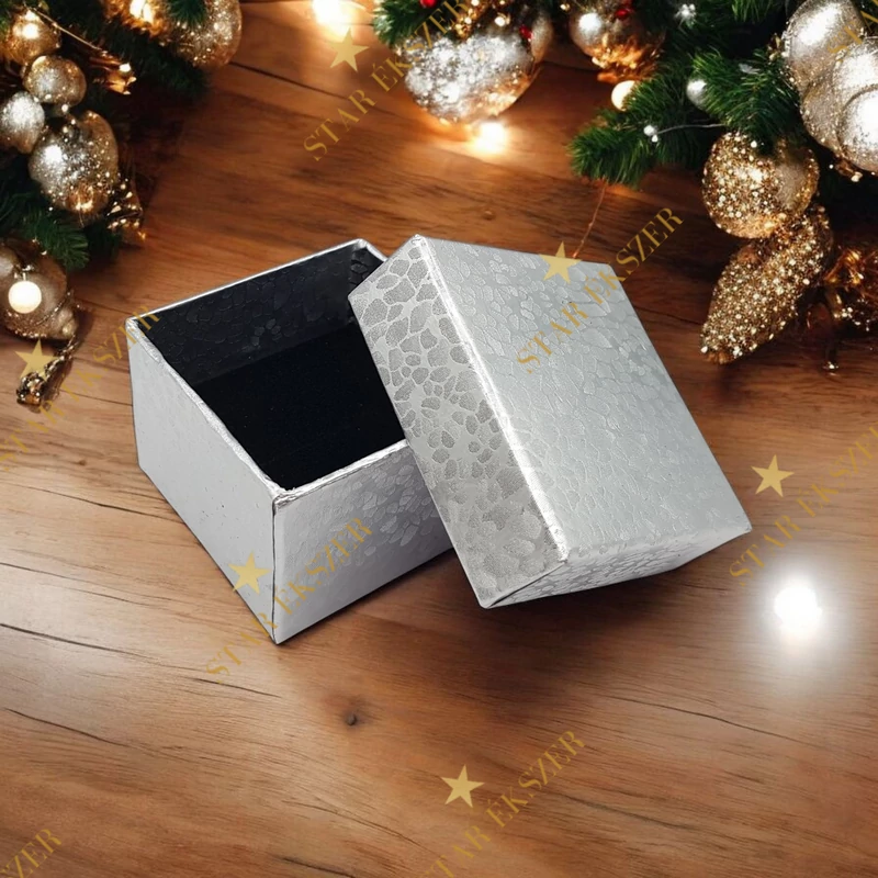 Csillámos Díszdoboz gyűrűhöz ezüst