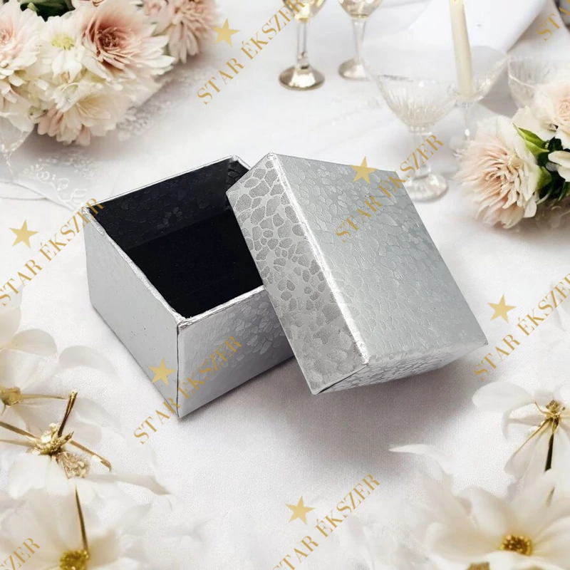 Csillámos Díszdoboz gyűrűhöz ezüst