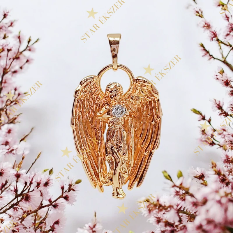 Angela 18K antillergén angyal medál 