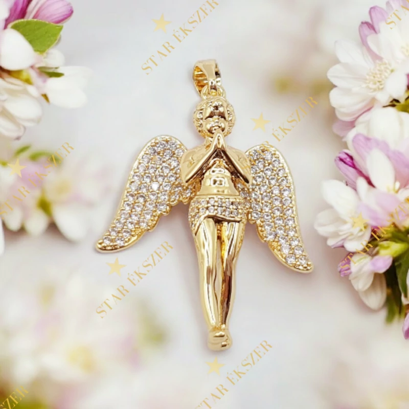 Angyalka 14K antillergén medál