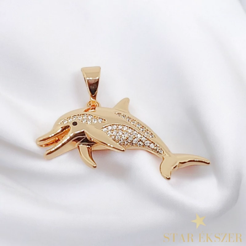 Giovana 18K antillergén delfin medál 