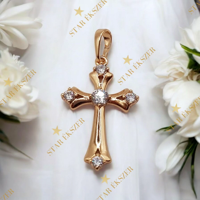 Guelph 18K antillergén kereszt medál