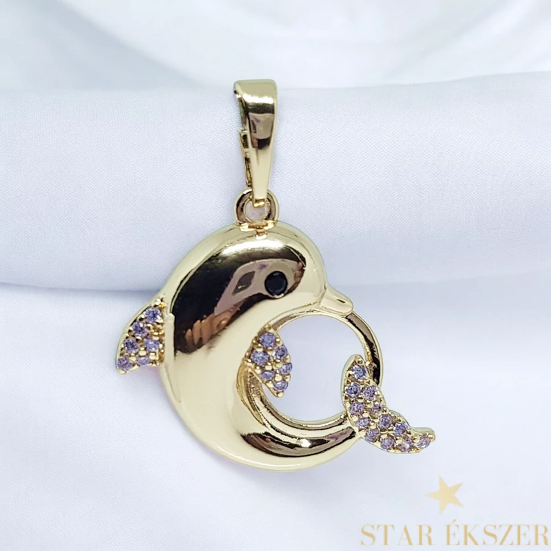 Delfin 14K GF. antillergén medál