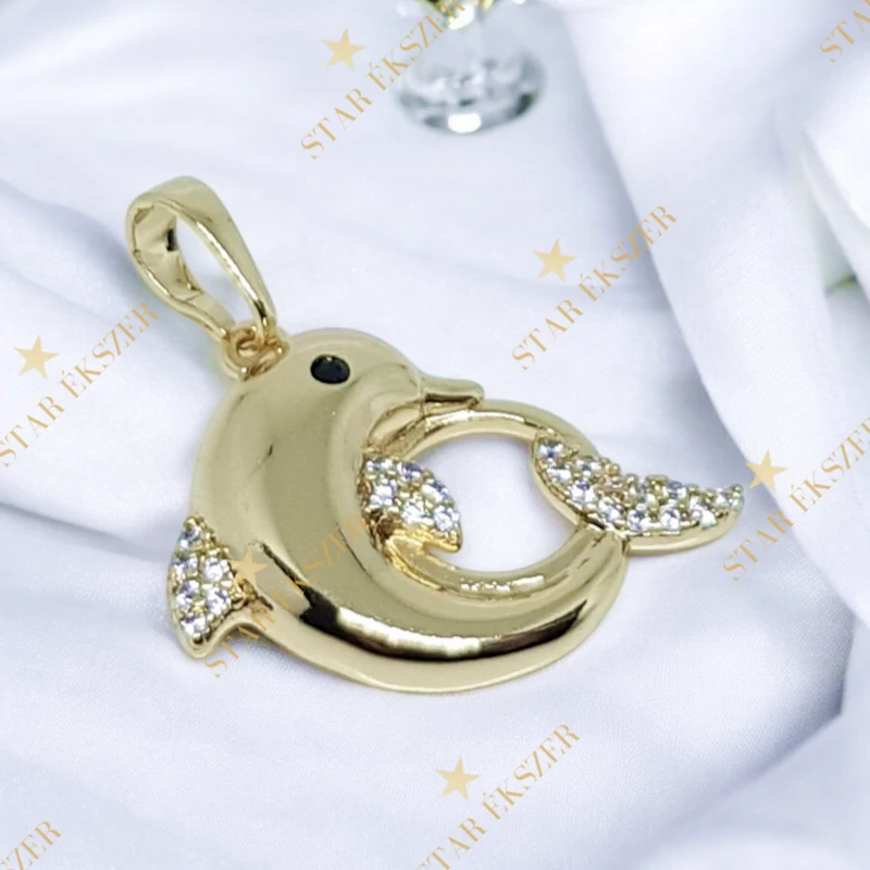 Delfin 14K GF. antillergén medál