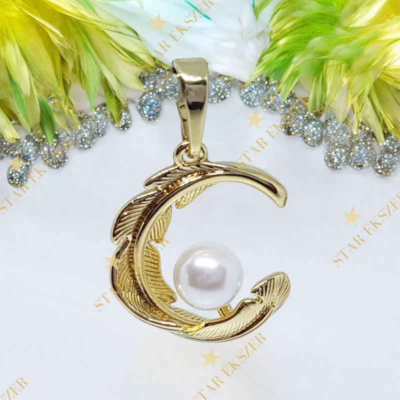 Moon 14K GF. antillergén hold medál  