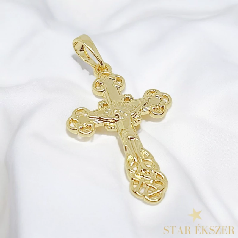 Paul 14K G.F. antillergén kereszt medál 