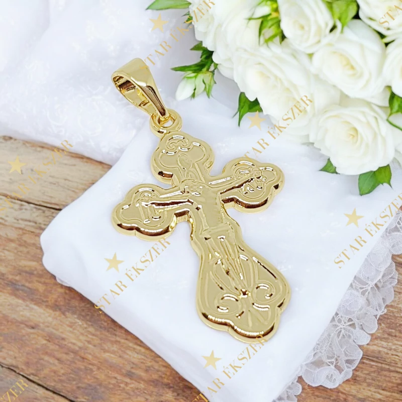 Lucas 14K G.F. antillergén kereszt medál 