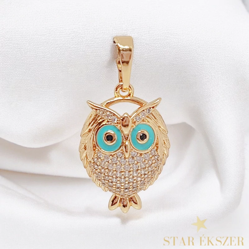 Eliana 18K GF. antillergén bagoly medál