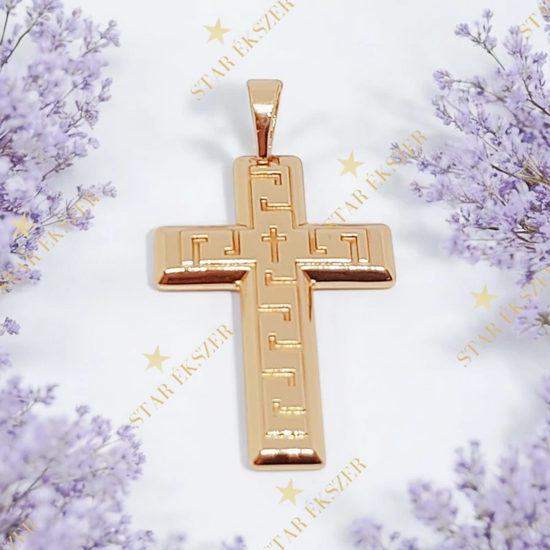 Conor 18KGF. antillergén kereszt medál 