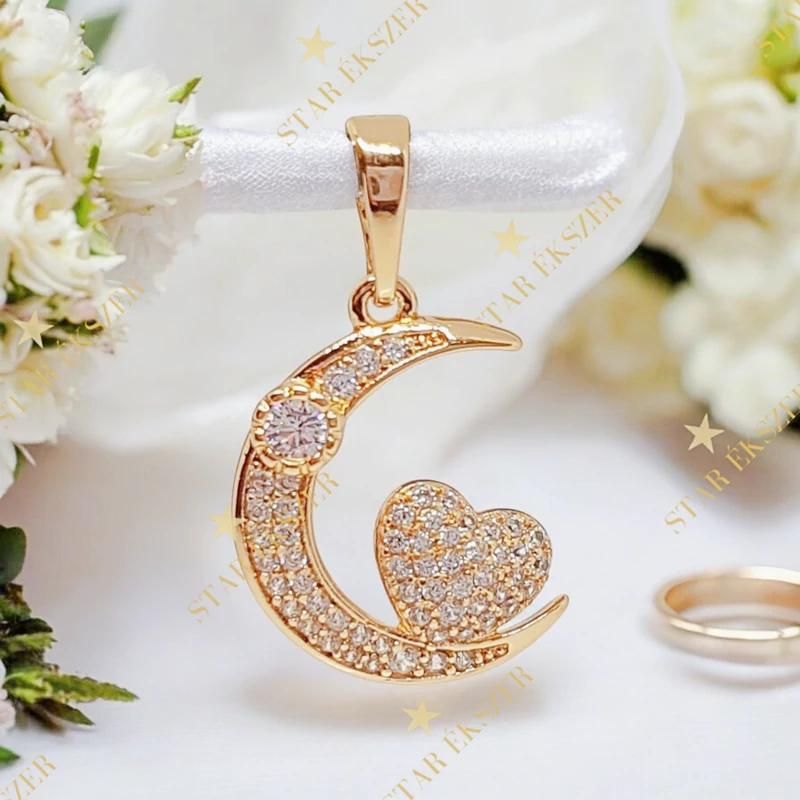 Peyton 18KGF. antillergén hold medál 