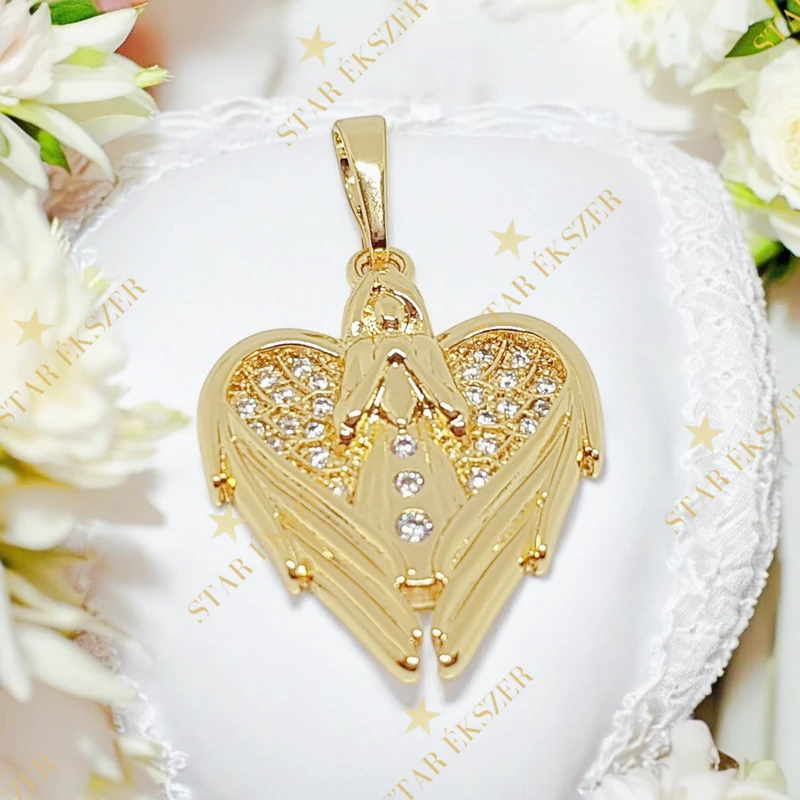 Christin 14K GF. antillergén angyal medál