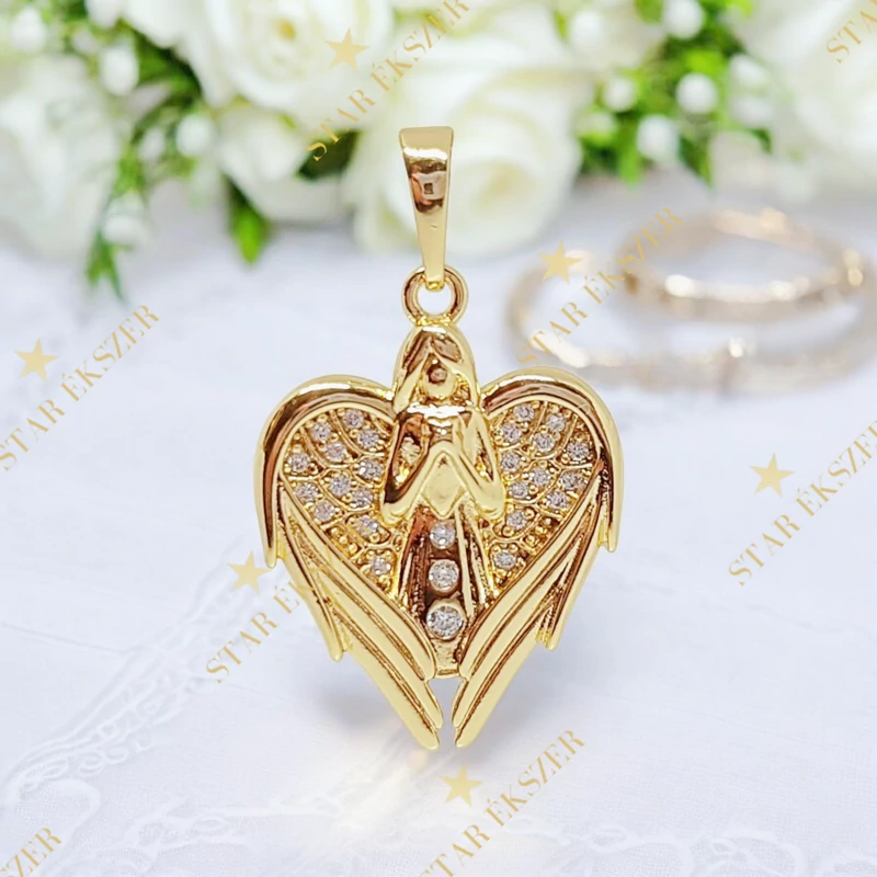 Christin 14K GF. antillergén angyal medál