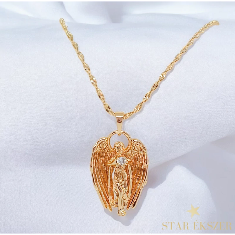 Angela 18K antiallergén angyal medálos nyaklánc 45cm/2mm