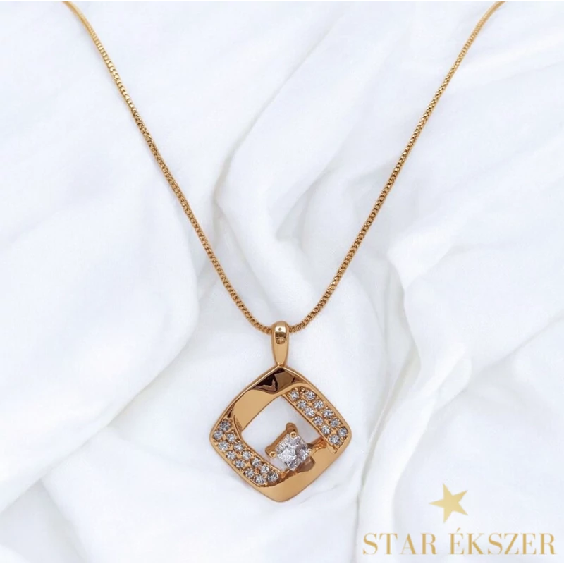 Goma 18K antiallergén medálos nyaklánc 45cm