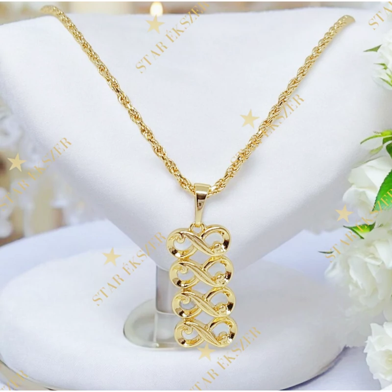 Infinity 14K antiallergén végtelen medálos nyaklánc 45cm/2mm