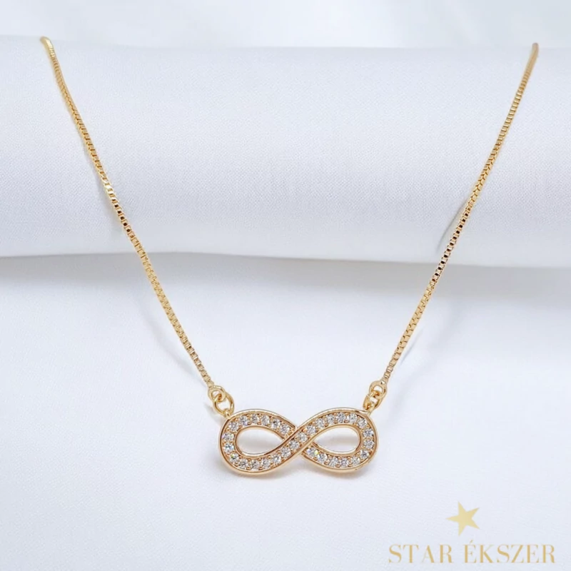 Infinity 18K antiallergén végtelen medálos nyaklánc 45cm/1mm