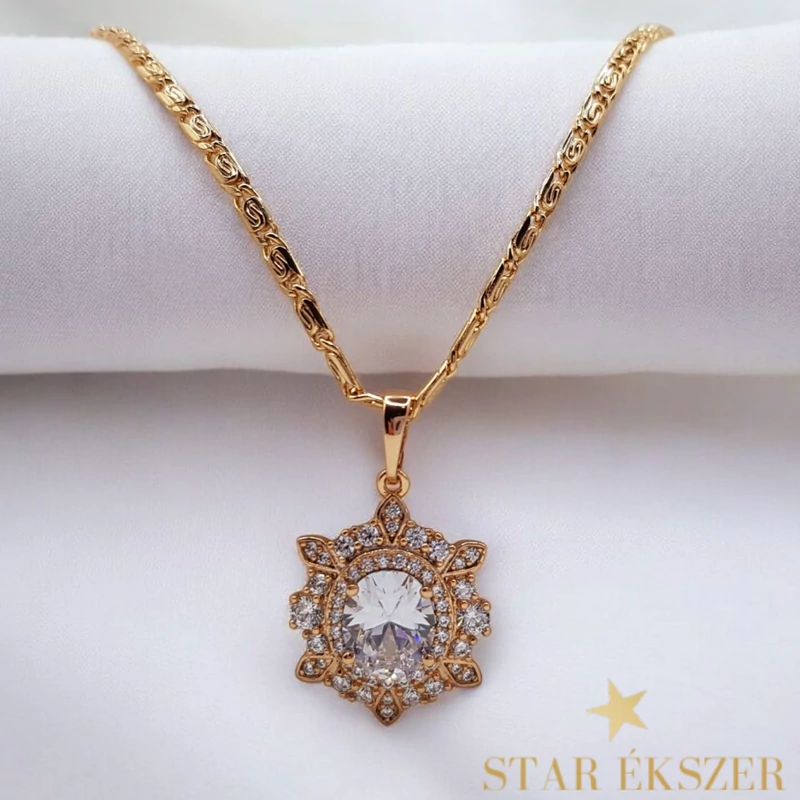 Naria antiallergén Gold Filled nyaklánc 50cm fehér