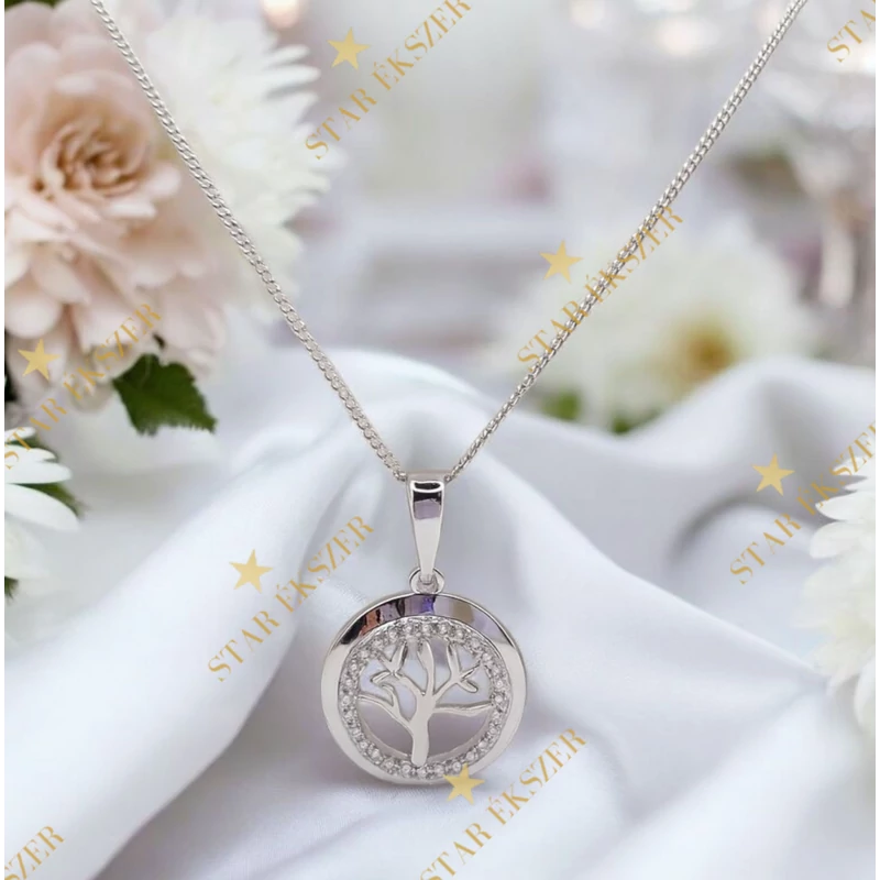 Orilia White antiallergén életfa medálos nyaklánc 45cm