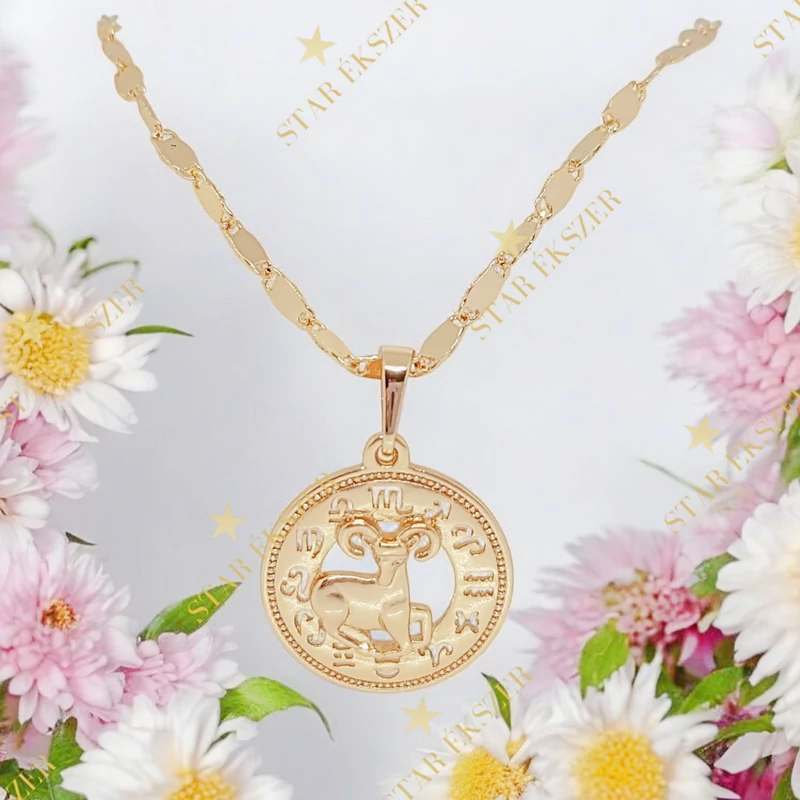 Bori 18K GF. antiallergén horoszkópos nyaklánc 45cm Kos