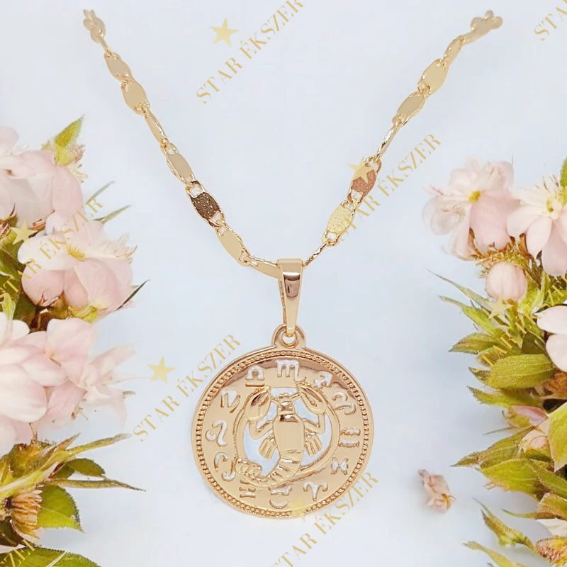 Bori 18K GF. antiallergén horoszkópos nyaklánc 45cm Rák
