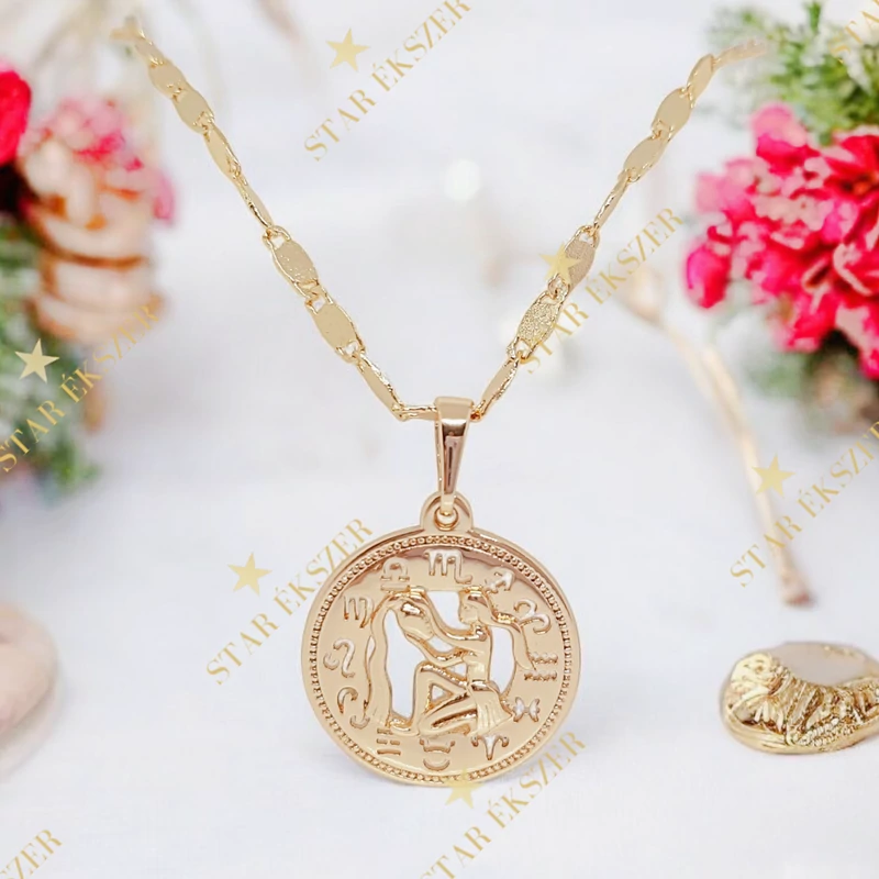Bori 18K GF. antiallergén horoszkópos nyaklánc 45cm Vízöntő