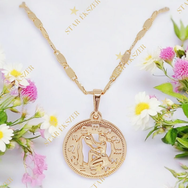 Bori 18K GF. antiallergén horoszkópos nyaklánc 45cm Vízöntő