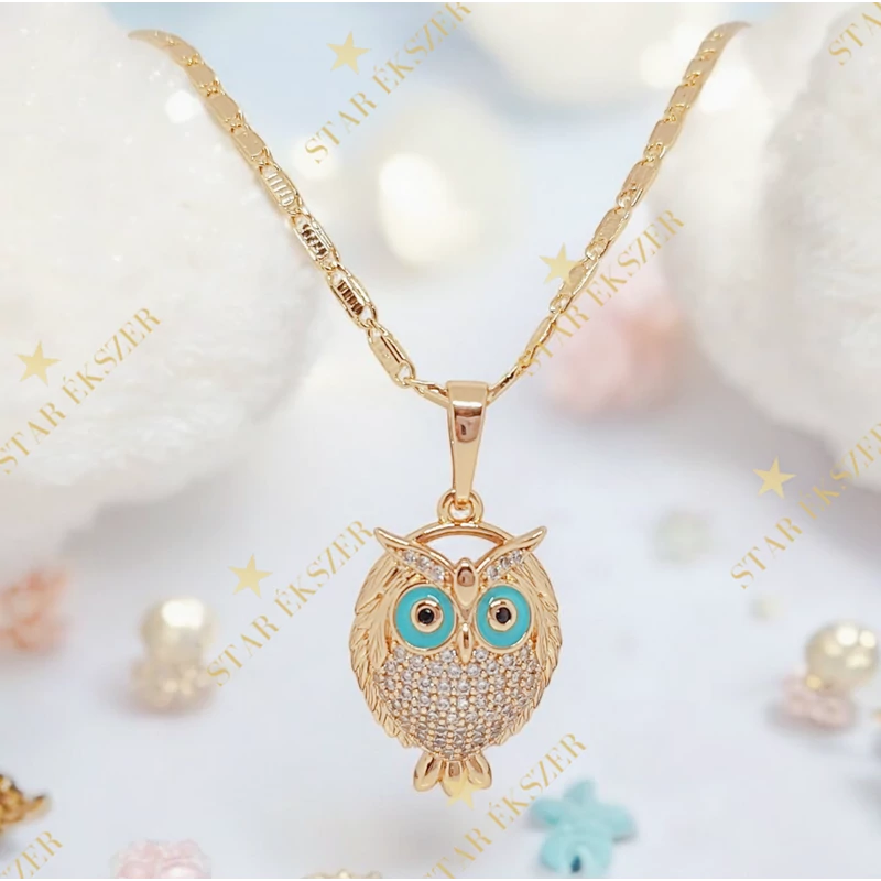 Eliana 18K GF. antiallergén baglyos nyaklánc 50cm