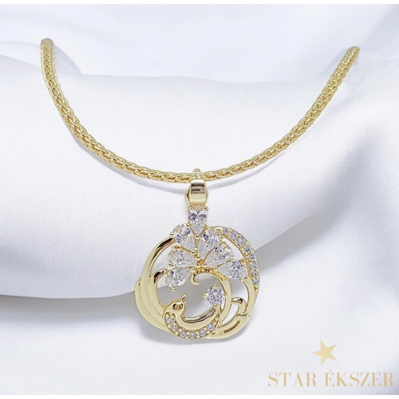 Alicante 14K Gold Filled antiallergén medálos nyaklánc 60cm fehér
