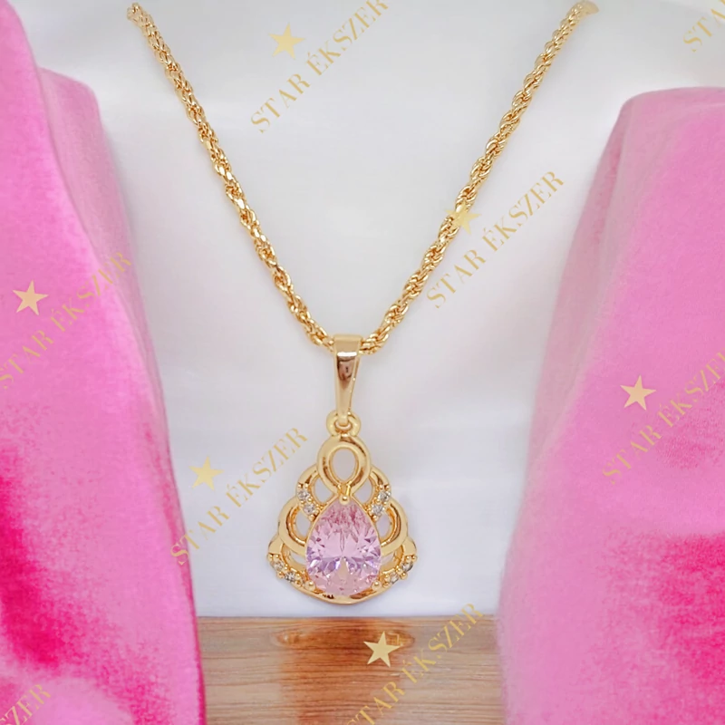 Alvina G.F. antiallergén Nyaklánc 50cm pink