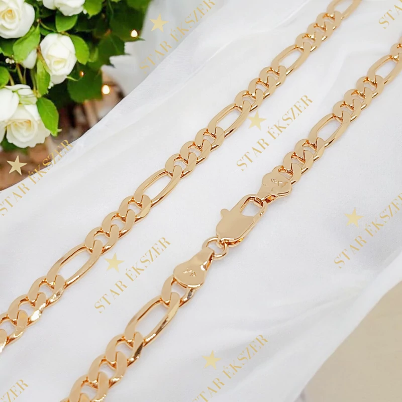 Figaro 18K Gold Filled antiallergén nyaklánc 60cm/5mm