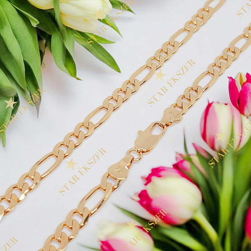 Figaro 18K Gold Filled antiallergén nyaklánc 60cm/5mm