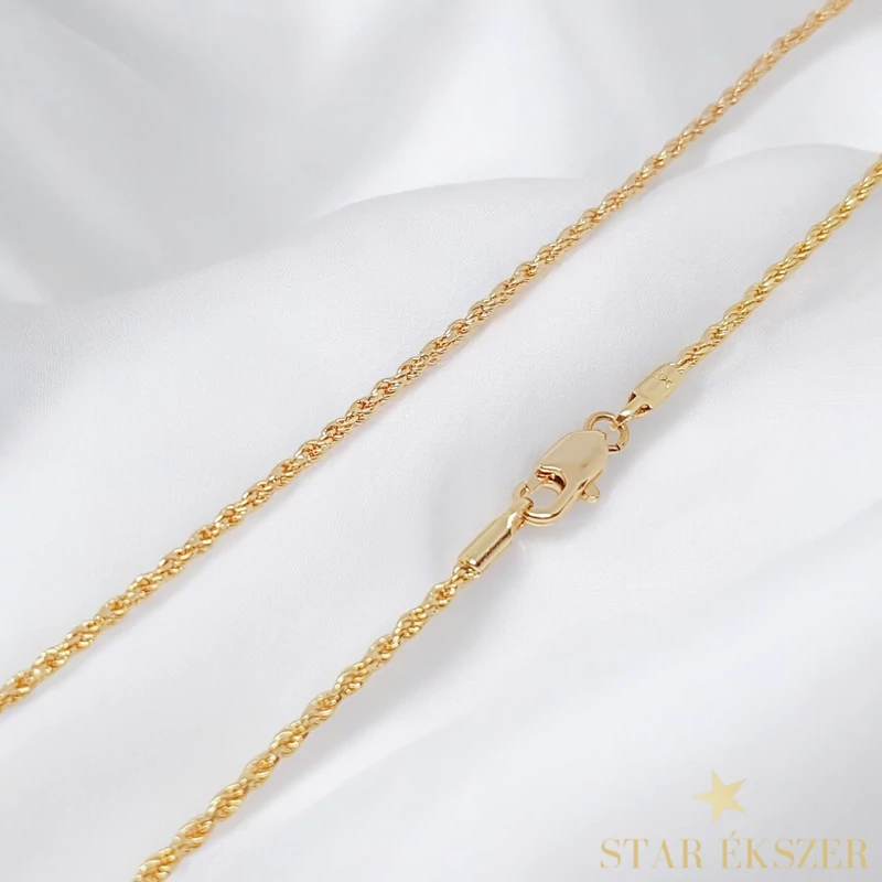 Celaya 18K G.F. antiallergén csavart nyaklánc 50cm