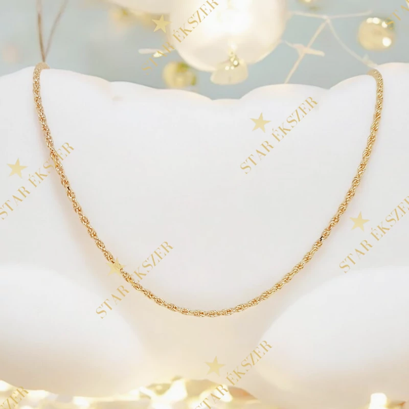 Celaya 18K G.F. antiallergén csavart nyaklánc 50cm