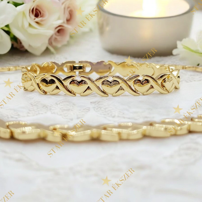 Amira 14K GF. antiallergén Ékszerszett 45/19cm