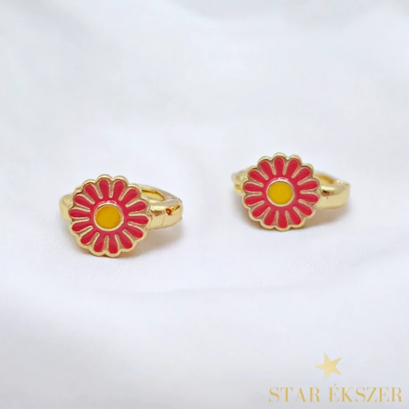 Ilka 14K antiallergén virág kislány fülbevaló 