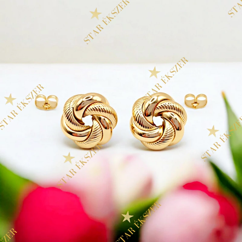 Luno 18K antiallergén fülbevaló