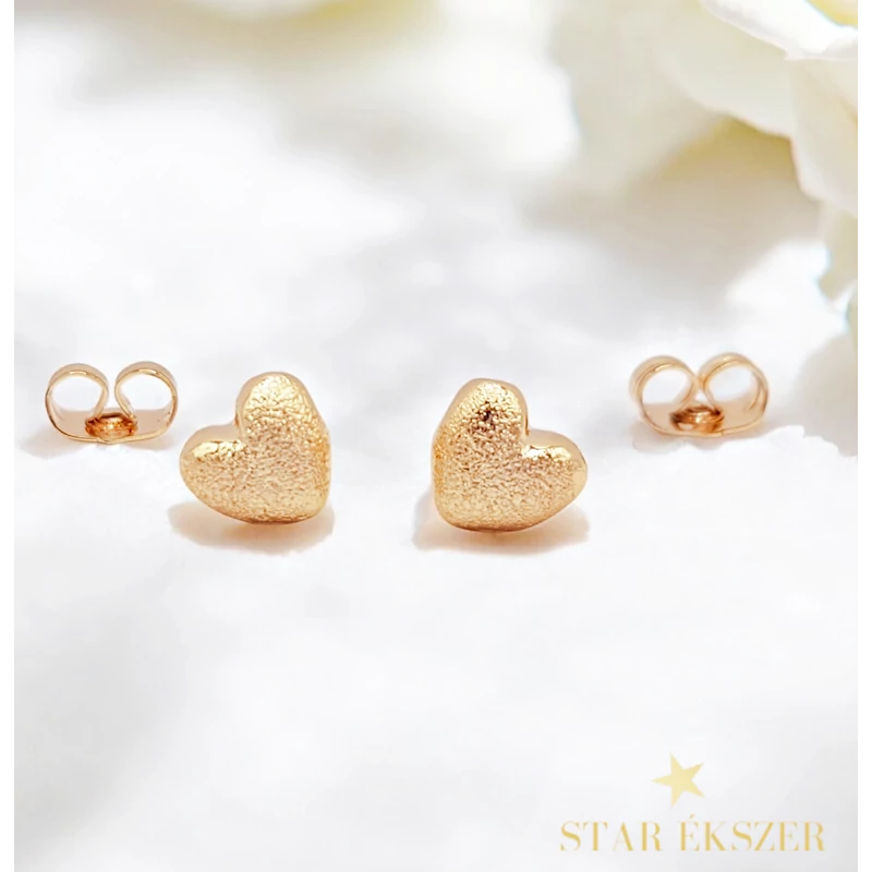 Luxa 18K antiallergén szíves fülbevaló