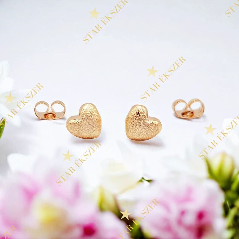Luxa 18K antiallergén szíves fülbevaló