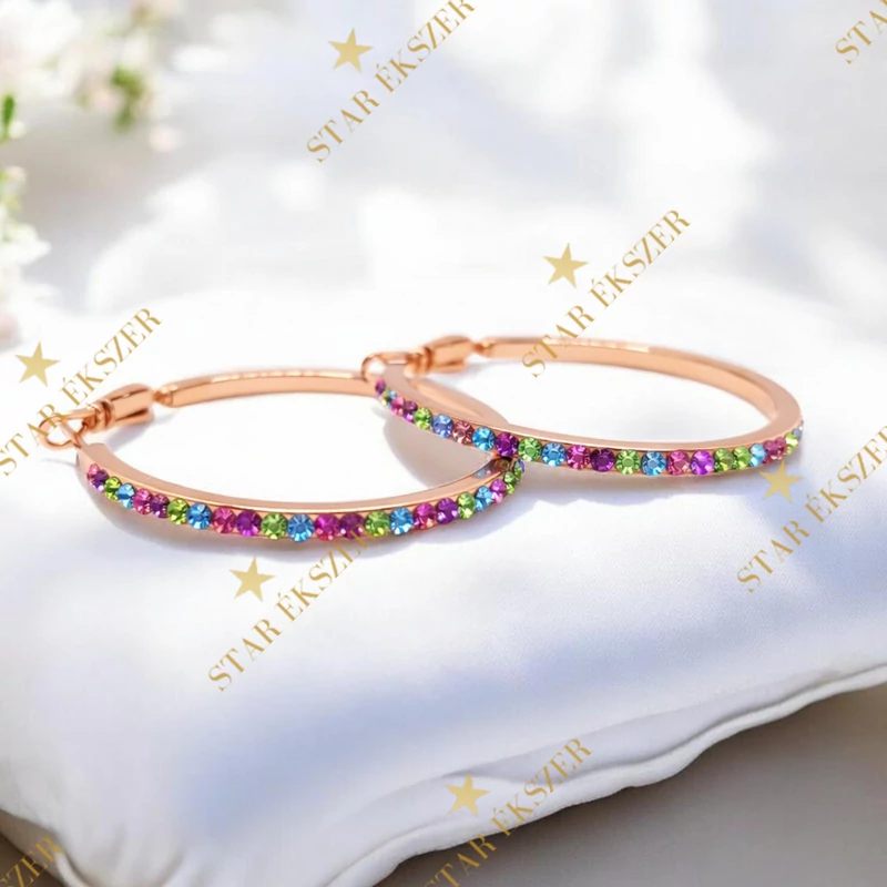 Marelia 18K antiallergén karika fülbevaló