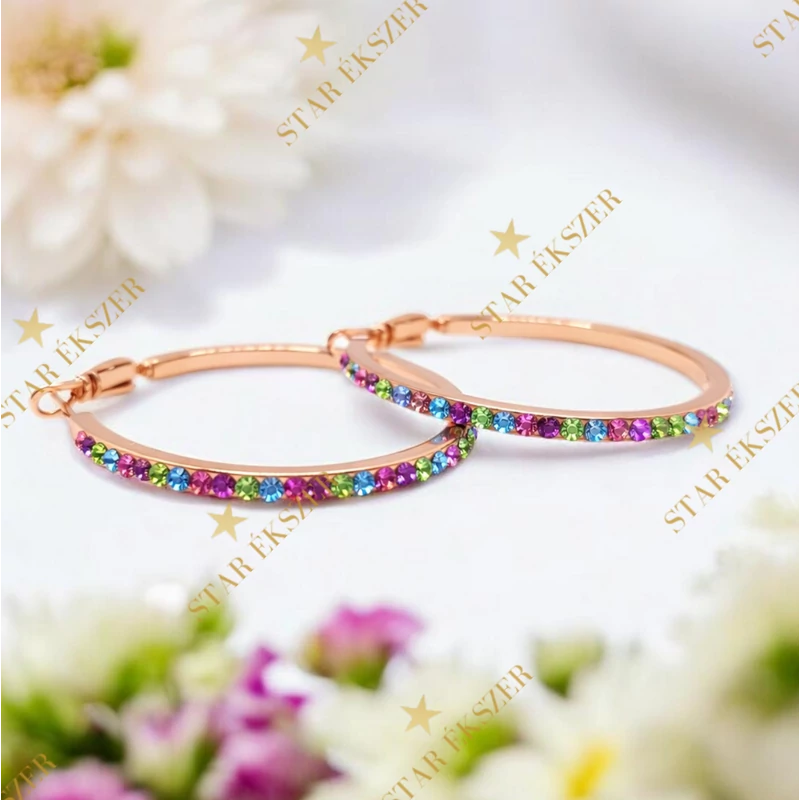 Marelia 18K antiallergén karika fülbevaló