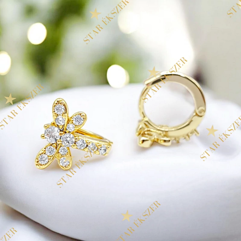 Nola 14k antiallergén szitakötő kislány fülbevaló